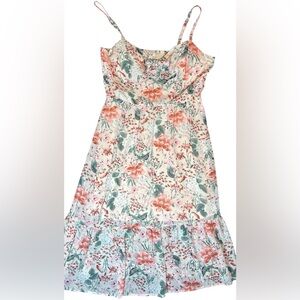 AUW Floral Cottagecore Midi Dress Size Large